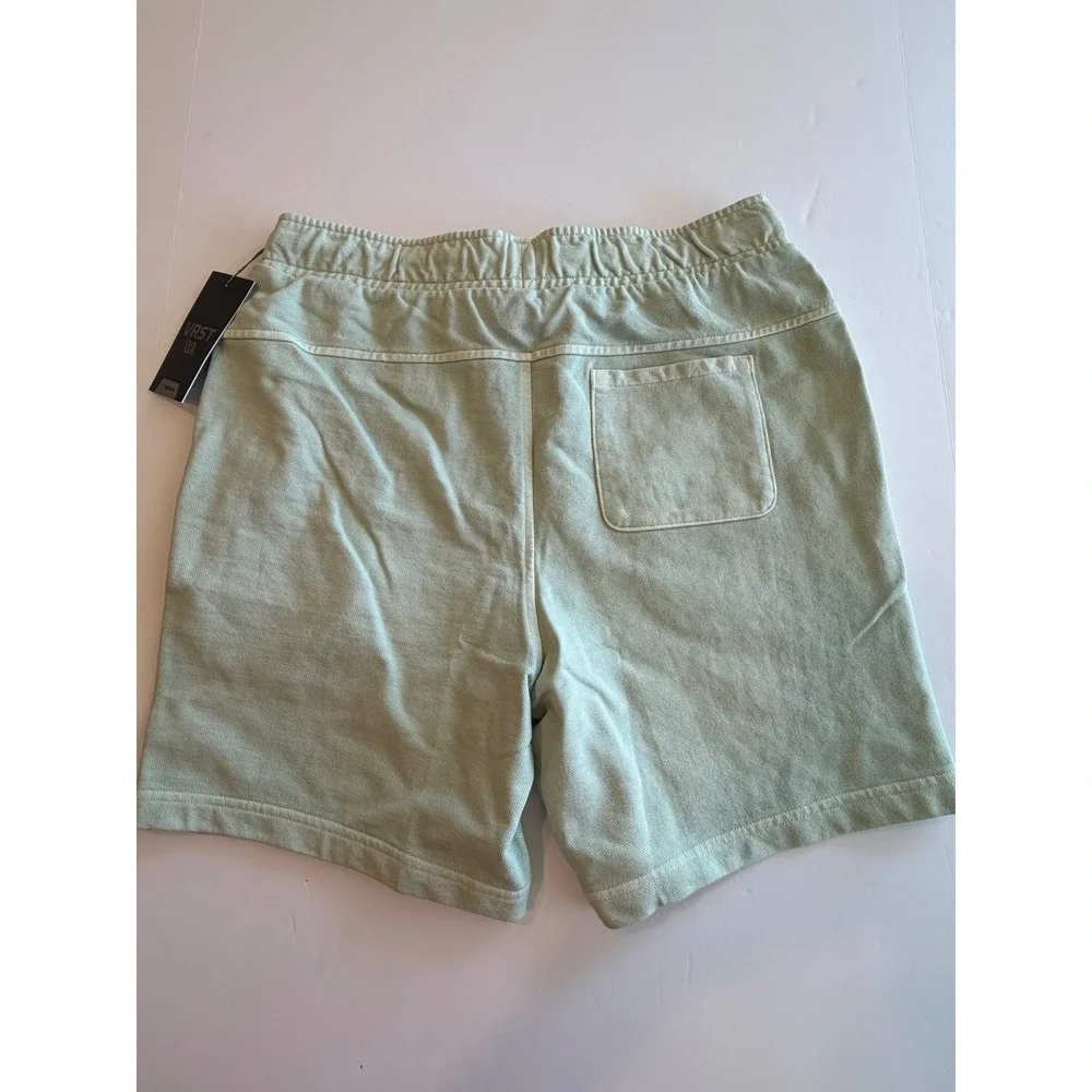 VRST Washed Twill Terry Simple Shorts Muted Mint Green 7